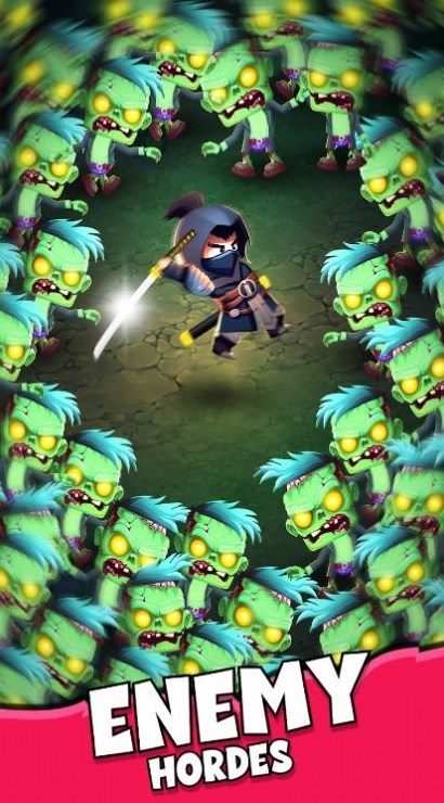 Ninja and alien battle game mobile version