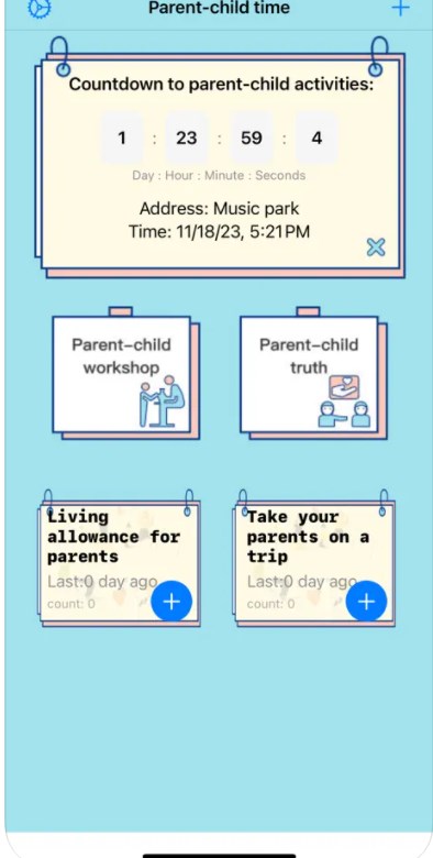 Parent time-spend time family software