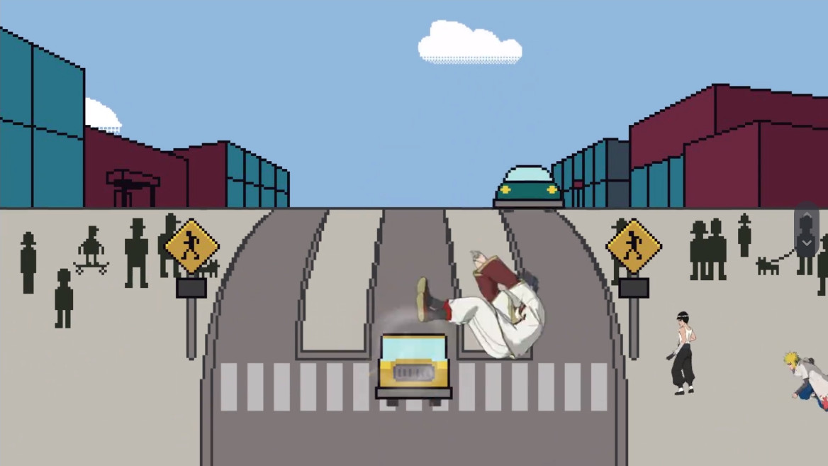 Naruto Crossing the Road Homemade Game Mobile Version