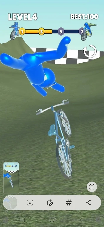 Ciclismo e corrida versão móvel 3D