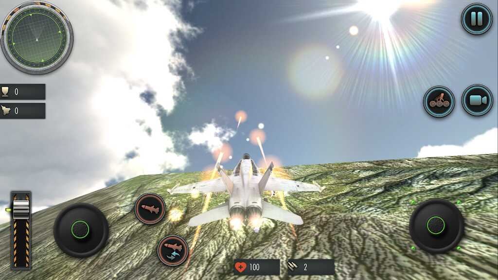 Airplane combat simulator modern game