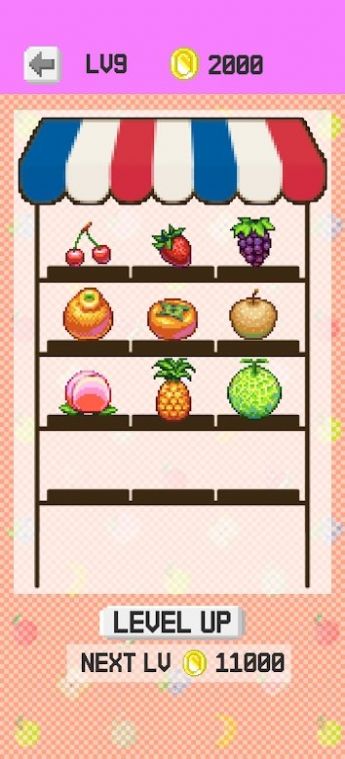 La dernière version de Fruit Shop Fusion Puzzle est sans publicité