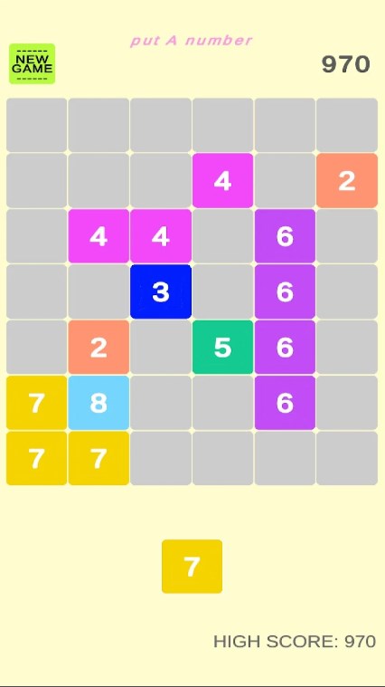 Fill in the numbers math puzzle game