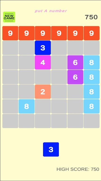 Fill in the numbers math puzzle game