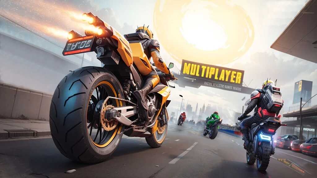 Das ultimative Multiplayer-Motorradrennspiel für Mobilgeräte