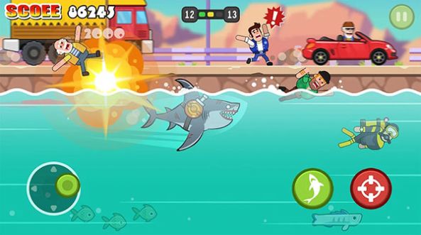 Shark Dash Hunting Mobile Version