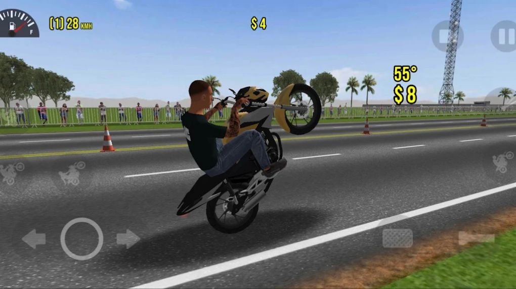 Motorcycle rear wheel balance stunt mobile version