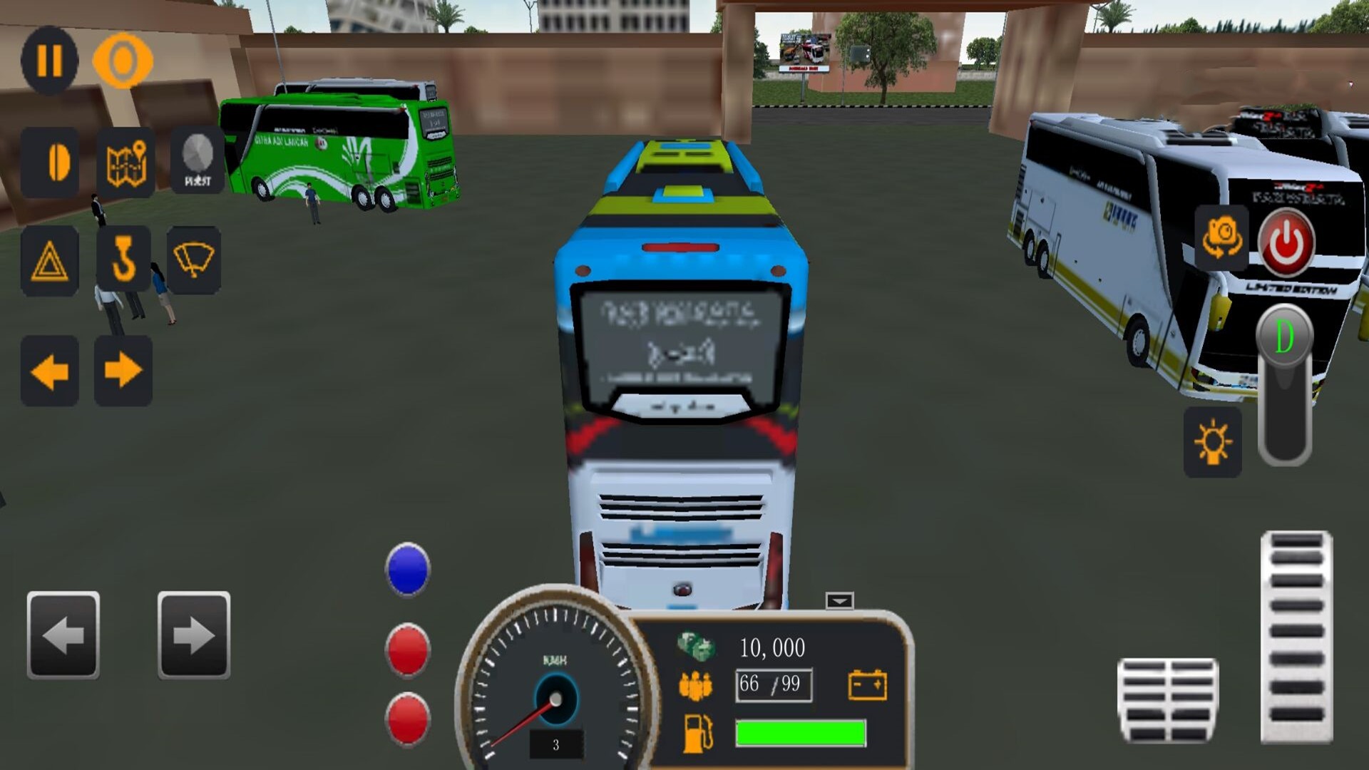 Version mobile de conduite de bus de simulation