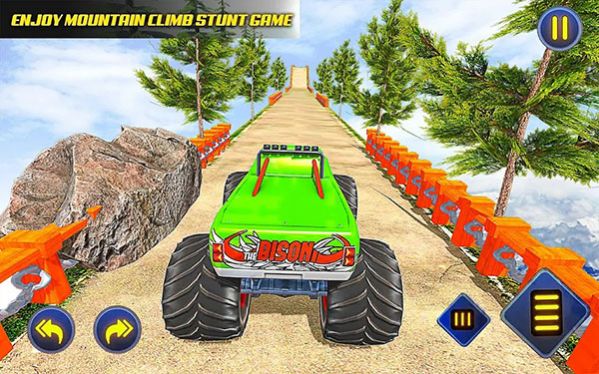 النسخة المحمولة من Monster Truck Mountain Stunts