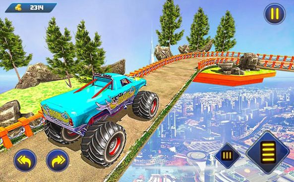 النسخة المحمولة من Monster Truck Mountain Stunts