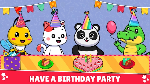 Fête d'anniversaire pour enfants Cake Panda, jeu de lac (Fête d'anniversaire pour enfants Cake Panda)