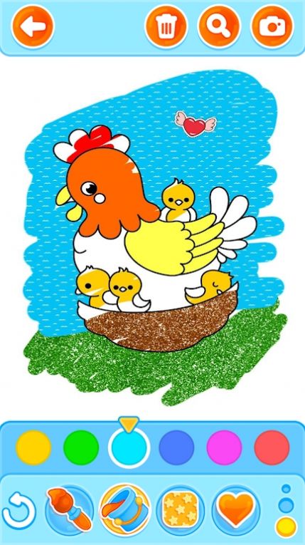 Farm animals coloring mobile version