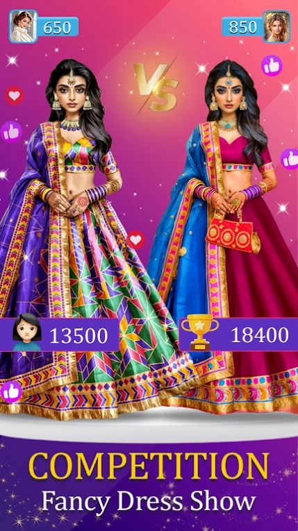 Jogo de estilista de moda de beleza indiana