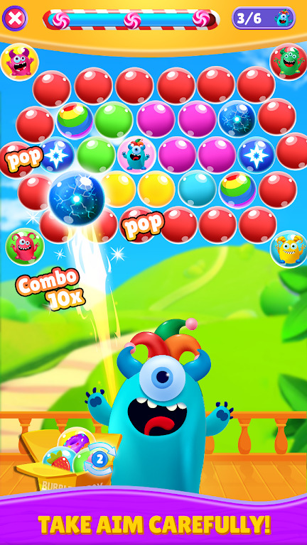 Bubble blasting game for kids