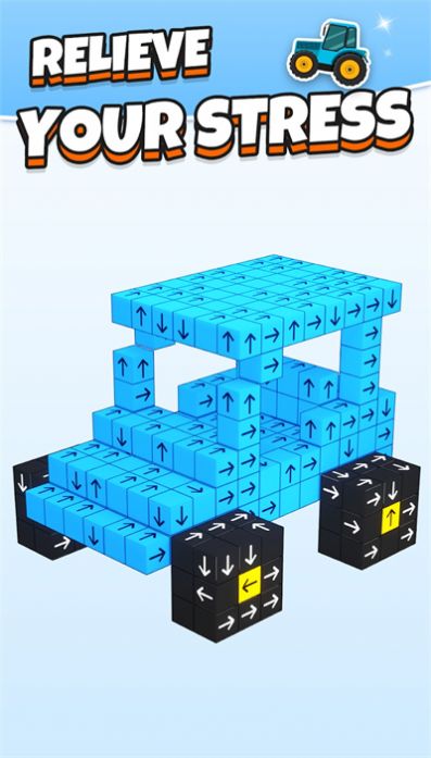 Appuyez et emportez le jeu de blocs 3D