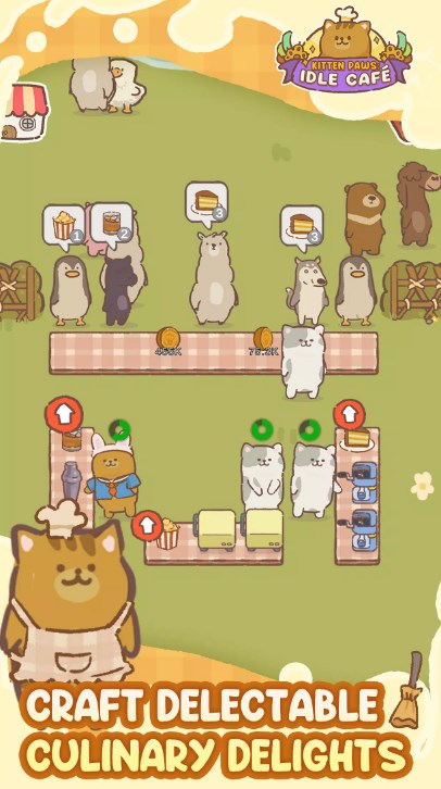 Kitty Paws Idle Cafe Game