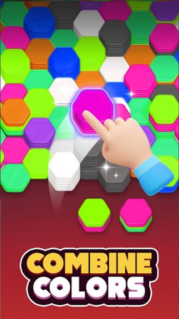 Hexagonal sorting puzzle red envelope version