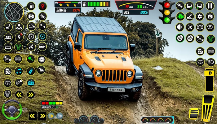 Amerikanisches Offroad-Jeep-Fahrspiel