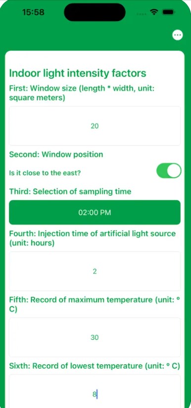 IndoorPlantLightIntensityTool app