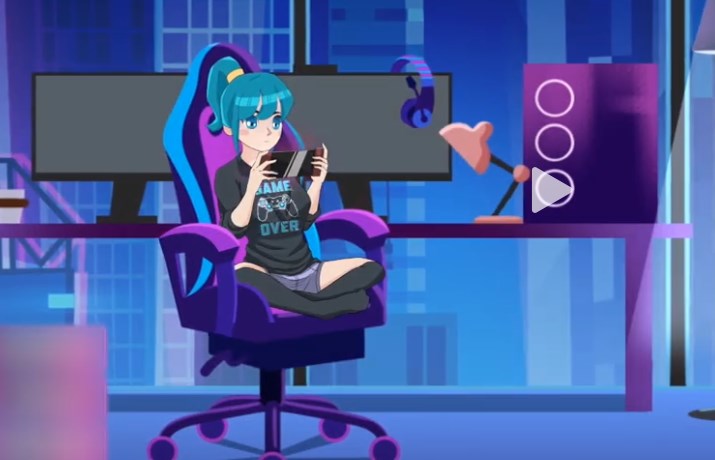 nightgamer game internet addicted girl