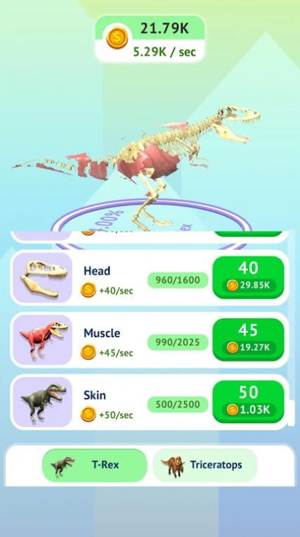 Idle dinosaur maker game