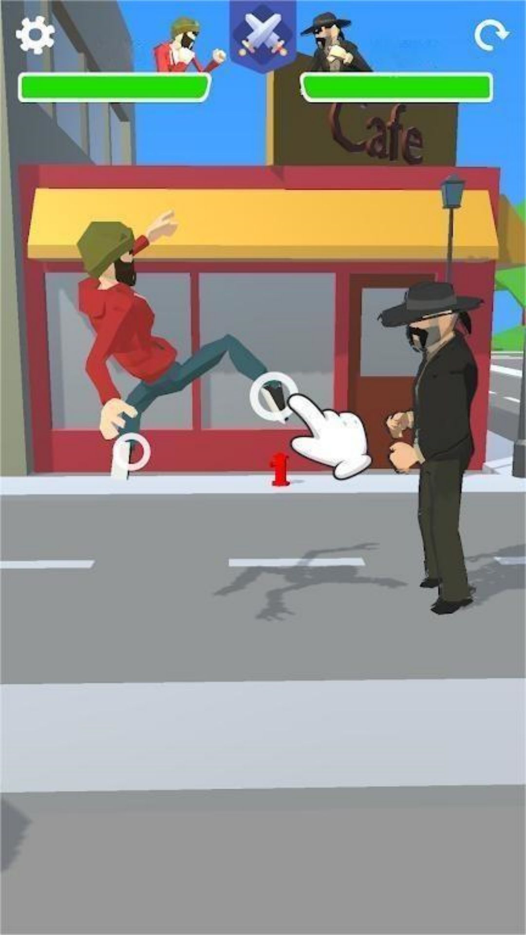 Street fighting simulation game