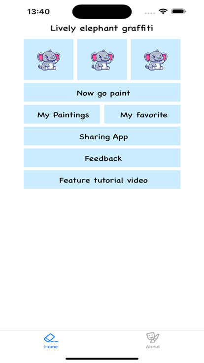Lively elephant graffiti app