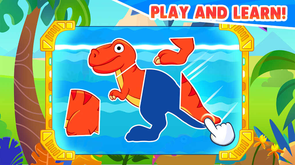 Juego de rompecabezas con imágenes de dinosaurios