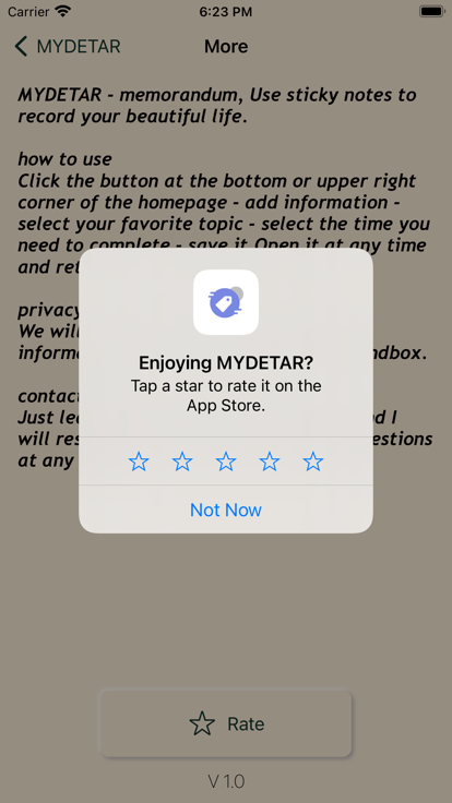 MYDETAR app