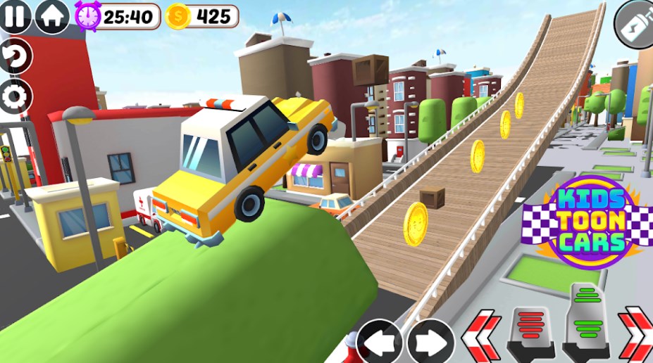 Cartoon car stunt driving game