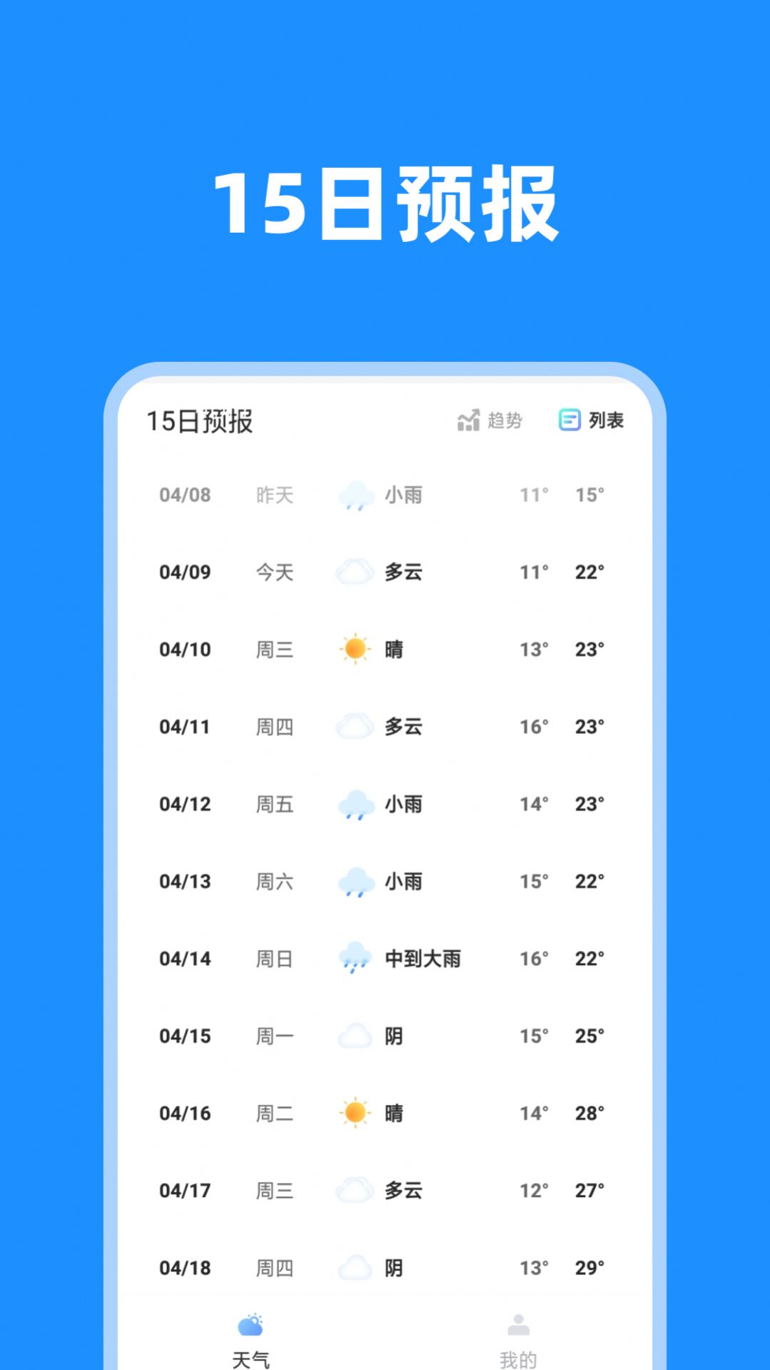 一览天气app