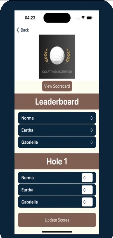 GolfTriad ScorePad app