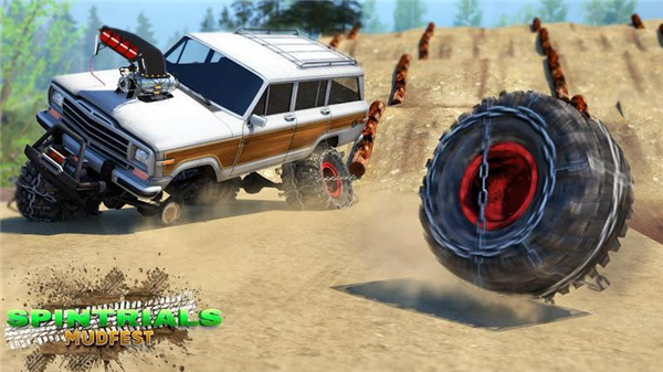 Jogo de simulador de condução de lama de carga offroad