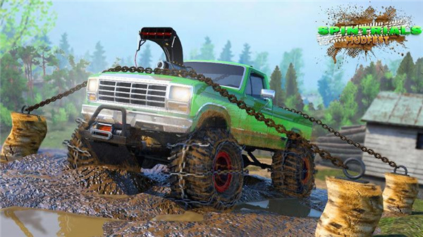 Jogo de simulador de condução de lama de carga offroad