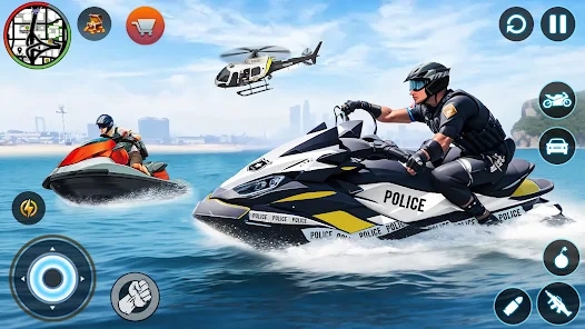 Police car cops vs robbers game