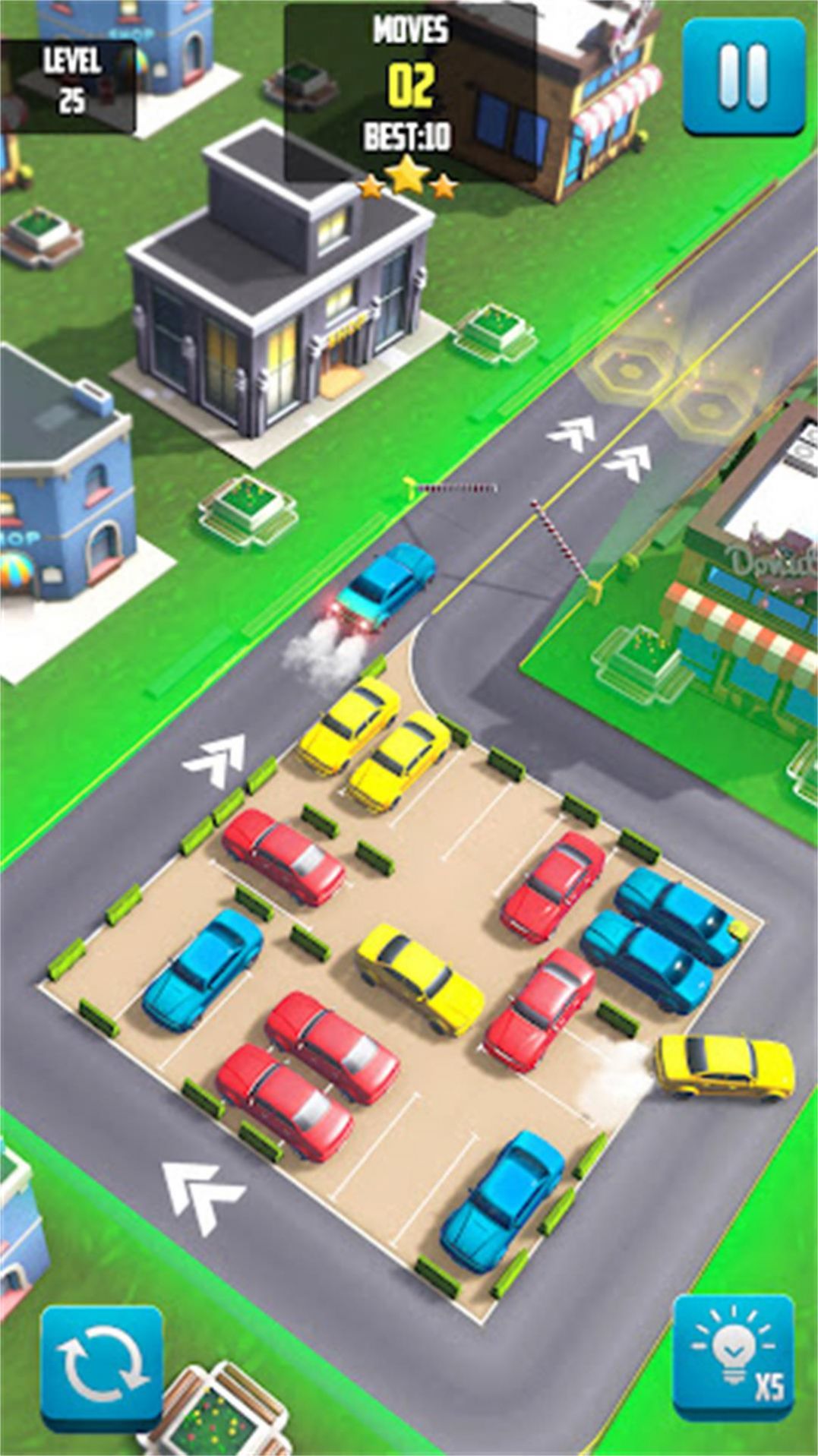 Control city vehicle commuting game