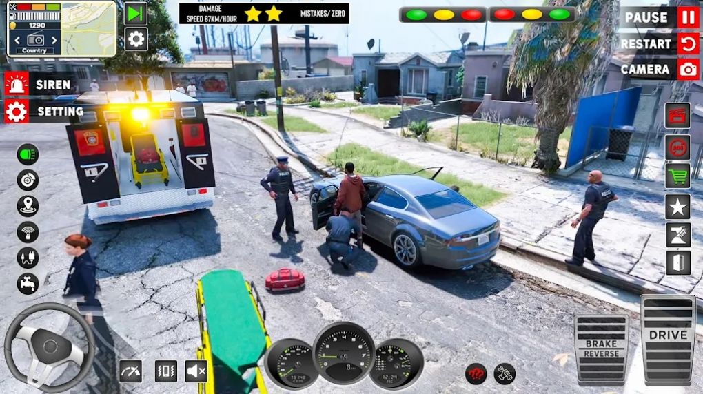 US Emergency Ambulance 3D Game