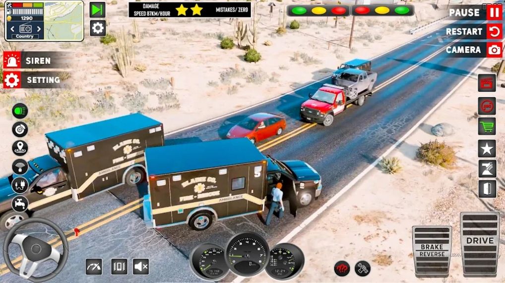 US Emergency Ambulance 3D Game