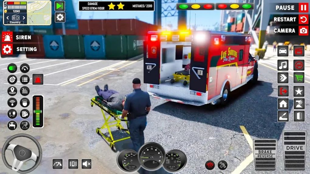 US Emergency Ambulance 3D Game