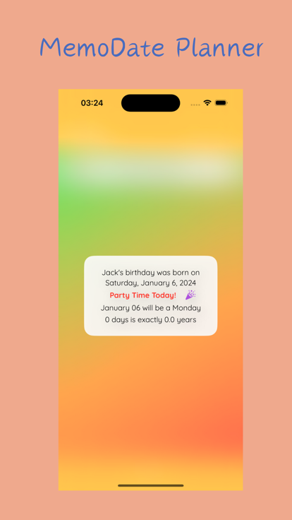 MemoryDate Planner app