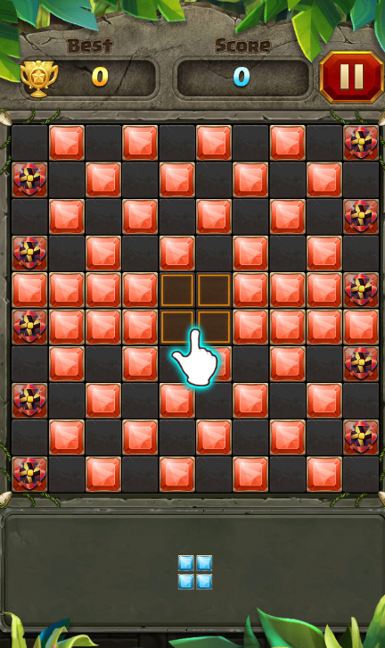 クラシックなジュエリー パズル ブロック ゲーム