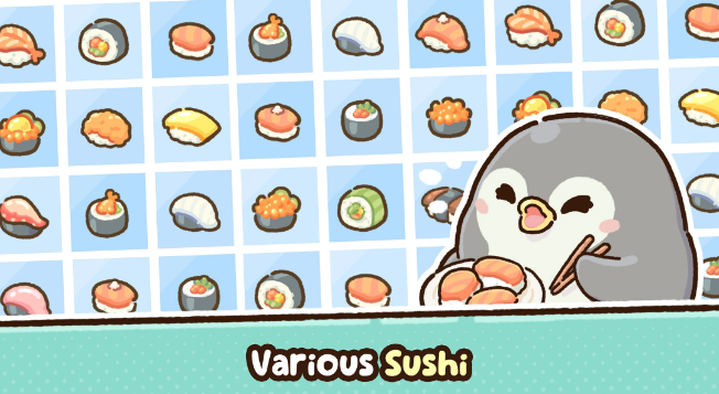 Little Penguin's Sushi Stall Game