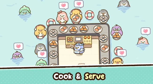 Little Penguin's Sushi Stall Game