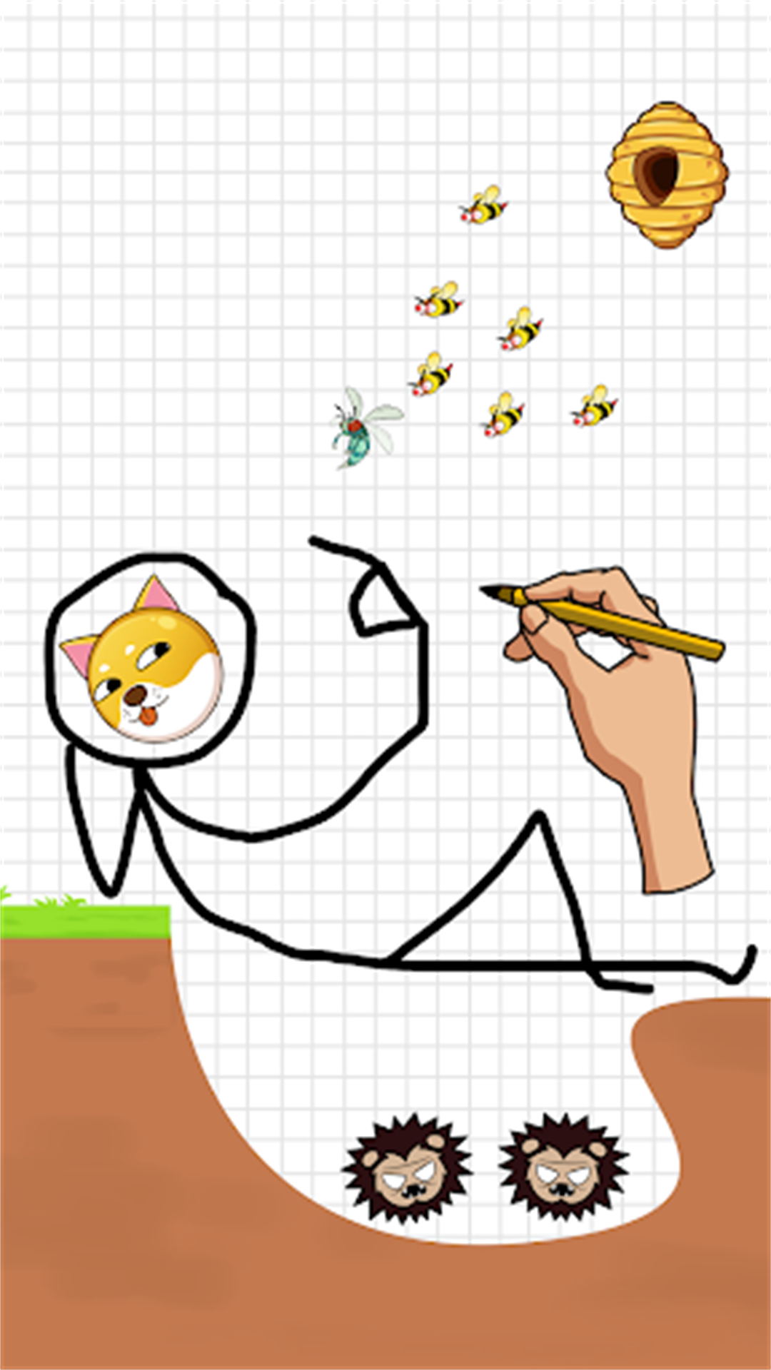 Animal World Line Drawing Warrior Game