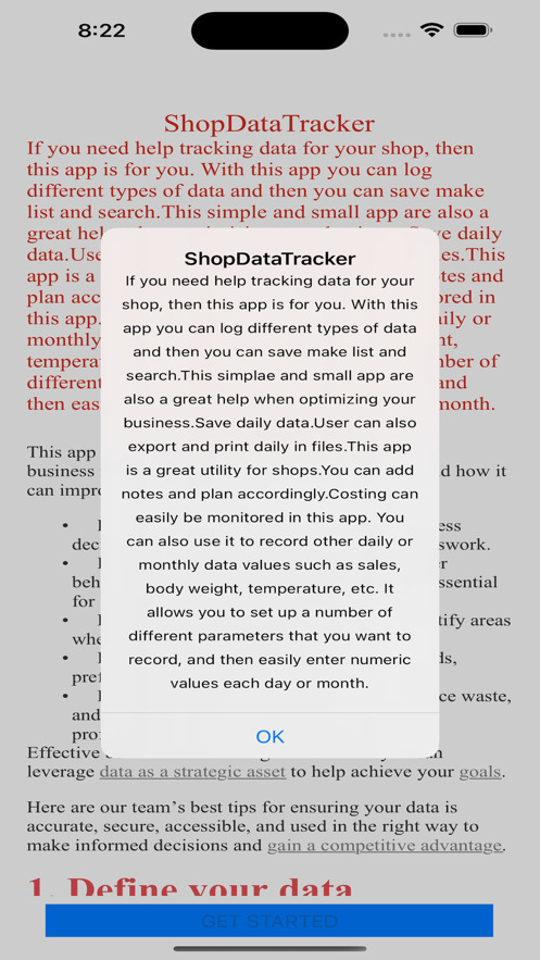 ShopDataTracker app