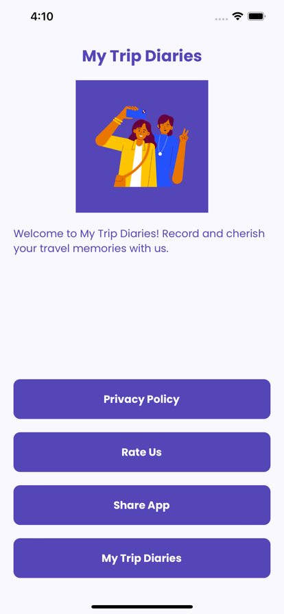 My travel diary app