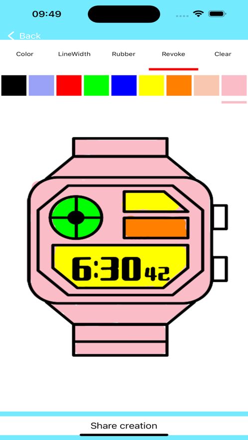 Punctual watch doodle app