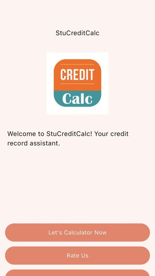 StuCreditCalc app