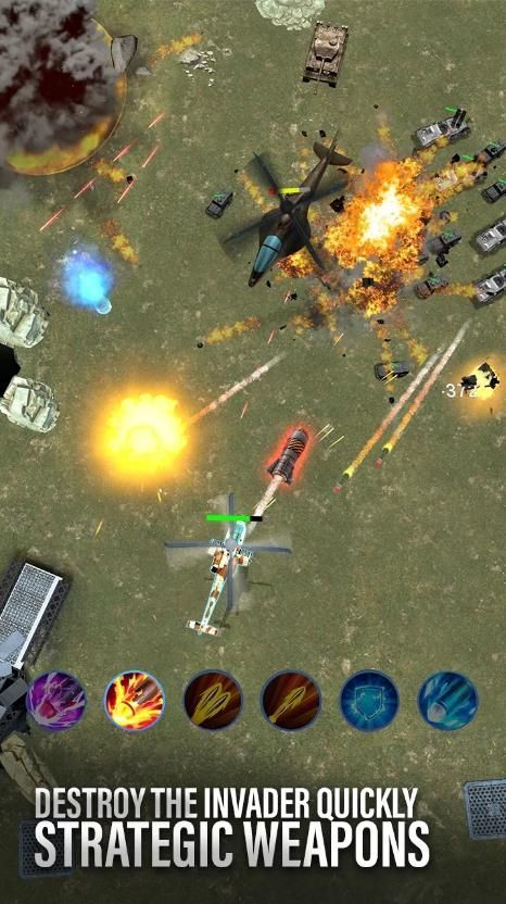 Juego de supervivencia en helicóptero