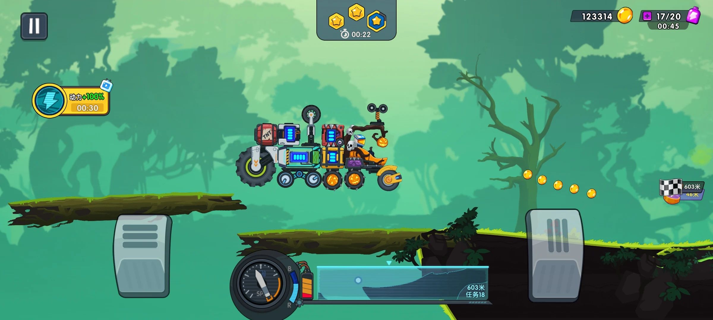 Hill Climb 3 built-in menu version